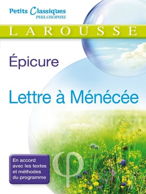 cover image of Lettre à Ménécée et autres textes